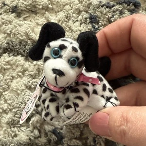 Vintage 1995 Tiny Tag Alongs Cap Toys Mini Dalmatian Puppy Dog Stuffed Plush TAG - Picture 1 of 5