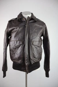 SCHOTT Jacket Padded Leather Men's Jacket Size 38 Jacket Man Casual Vintage - Picture 1 of 8