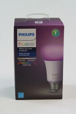 Philips Hue White & Color Ambiance A19 Smart LED Light Bulb 464487 BRAND NEW - Image 1 of 4