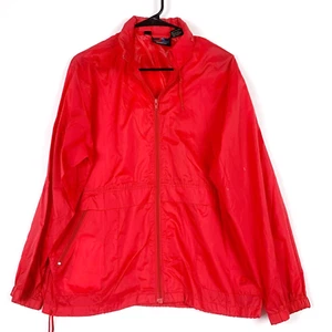 Vintage White Stag Actionsports Nylon Red Zip Windbreaker Jacket Womens Medium - Picture 1 of 8
