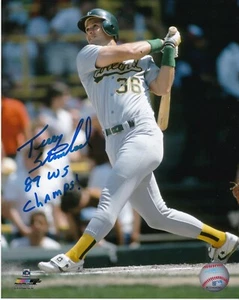 TERRY STEINBACH  OAKLAND A'S  1989 WS CHAMPS  ACTION SIGNED 8x10 - Picture 1 of 1