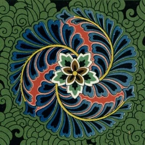 Décoration Art Japonnais Motif Ornement - Japon lithographie originale XIXe - Picture 1 of 3