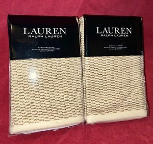 2 Ralph Lauren Isla Textured Euro Shams NWT $340 - Picture 1 of 7