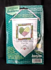 Janlynn Banners Stamped Cross Stitch Love One Another - Picture 1 of 1