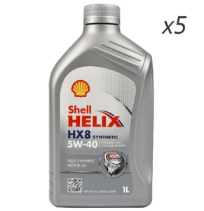 OLIO MOTORE SHELL HELIX HX8 5W40 BENZINA DIESEL GPL METANO FIAT RENAULT 5 LITRI - Foto 1 di 4