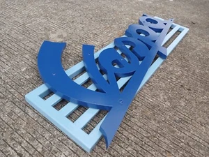 VINTAGE Design VESPA SCOOTER NO PORCELAIN SIGN SALES AND SERVICE STATION - Picture 1 of 6