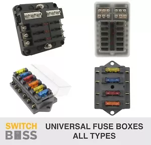 FUSE BOX BOXES All Styles Universal Blocks Holders 12v Bus Bar Terminal ATO ATC - Picture 1 of 17