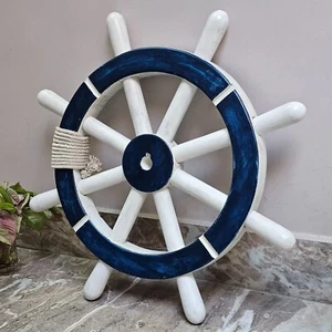 Schiffsrad Antik Steuerrad Schiffsteuerrad 25" Schiff Piraten Deko Boot Holz - Bild 1 von 5