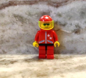 Seltene LEGO Town Minifigur Jacke 2 Sterne rot (Original) Vintage jstr003 G6 - Bild 1 von 8