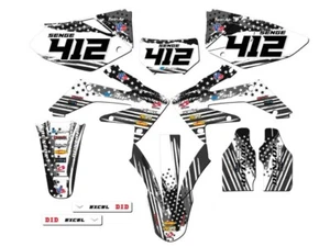 2004-2018 CRF 250 X MERICA Grey Senge Graphics Kit Compatible with Honda - Picture 1 of 10