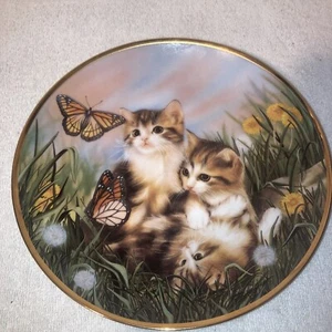 Franklin Mint Chasing Butterflies Plate by Craig Sprovach Limited Edition U7689 - Picture 1 of 2