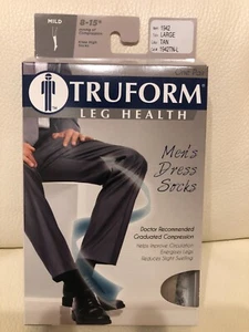 Herren Kompression Anzugsocken Truform 1942TN-L, 8-15 leicht hellbraun kniehoch groß - Bild 1 von 3