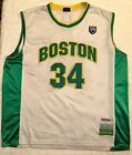 Vintage Boston Celtics Paul Pierce 34 White And Green Delf Jersey Nylon Sz 2Xl