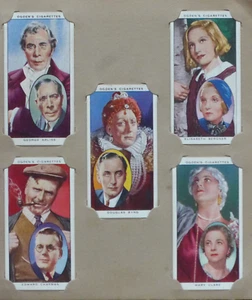Juego de 50 tarjetas de tarjetas de cigarrillos de actores estudios naturales y de personajes de Ogden's - Imagen 1 de 6
