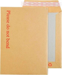 Manilla Please Do Not Bend Envelopes Cardboard Backed Letters All Sizes - Picture 1 of 5