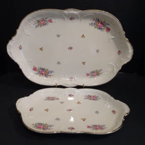 Rosenthal Sans Souci Minuet Cream Set of 2 Serving Platters 15 1/2" & 11 1/2" - Picture 1 of 11