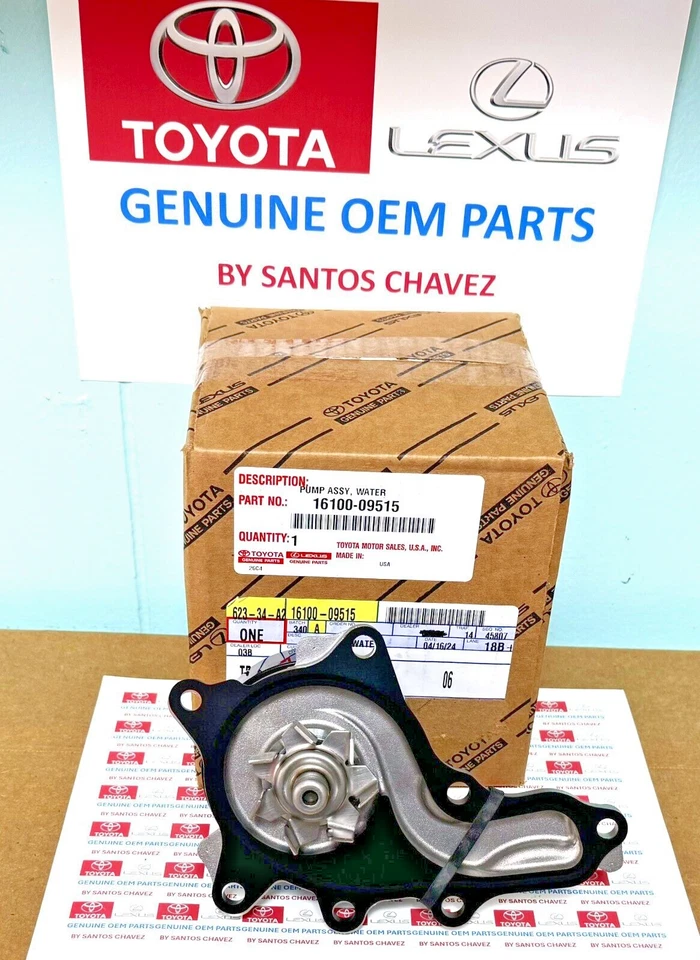 Bomba de agua del motor Toyota 2009-2019 con junta pieza original OEM 16100-09515 Foto 1 de 4