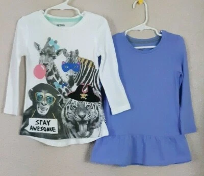 Zebra manchada meninas 2 tops tamanho 2T, novo, #II-440 - Imagem 1 de 4