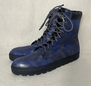 Wolverine Boots Men’s 12D Combat Lace Up Blue Leather - Picture 1 of 11