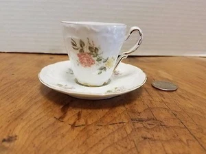 Vintage C.T. Germany Handpainted Roses Demitasse Cup & Saucer - Picture 1 of 4