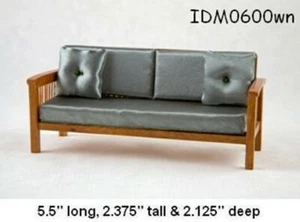 Mission Style Sofa Maßstab 1:12 Puppenhaus Miniaturen Erbstück Sammlung - Bild 1 von 1