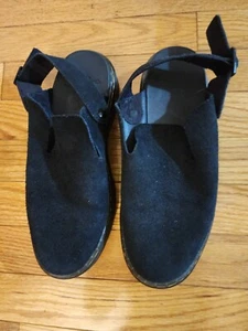 Doc Martens Carlson Black Suede Slingback Mules Women's  Sz 7  - Picture 1 of 10