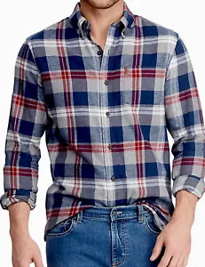 NWT CHAPS MENS SIZE XXL PERFORMANCE FLANNEL PLAID BUTTON UP SHIRT MSRP $55.00 - Picture 1 of 9