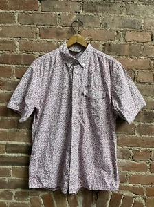Camicia uomo Carhartt WIP, taglia large slim, cremisi/bianco floreale 100% cotone - Foto 1 di 8