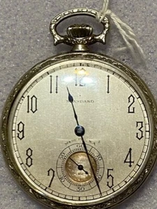 1921 New York Standard Watch Co. 7 Jewel Open face Pocket Watch NR! - Picture 1 of 7