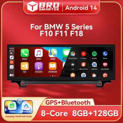 14.9'' 128GB Multimedia Car Stereo GPS For BMW 5 Series F10 F11 NBT CIC Carplay - Image 1 of 4