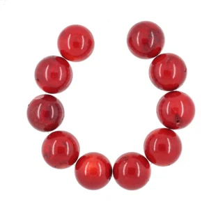 10PC Red Bamboo Coral Round Beads 18mm #63137 - Foto 1 di 1