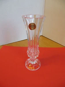 Jarrón de Cristal 7"" de Alto por Cristal D'Arques Bonneval Patrón Decoración del Hogar Francia - Imagen 1 de 4