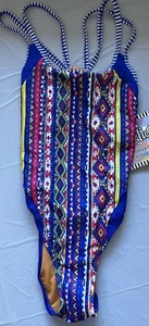 NWT Dolfin Uglies 8810GDVB Multicolor One Piece Swimsuit Women's Teen Size 32 - Picture 1 of 9