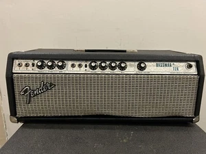 1974 Fender Bassman Ten Silverface Tube Amp Head Vintage Rare Works! - Picture 1 of 22