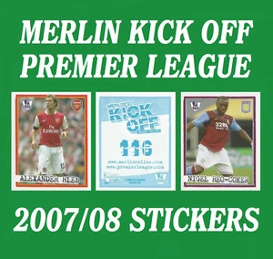 Merlin's Premier League KICK OFF 2007 / 2008 Football Stickers - Picture 1 of 228