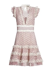 Sea New York Josie Crochet Coquette Lace Mini Dress Size 6 NWT - Picture 1 of 8