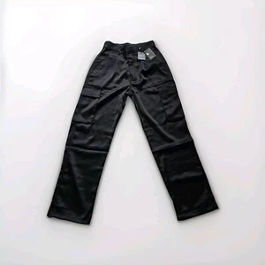 YoungLA Women's Gloria Satin Cargo Pants Black Sz SM Adj Joggers NWT Style #W217 - Picture 1 of 13