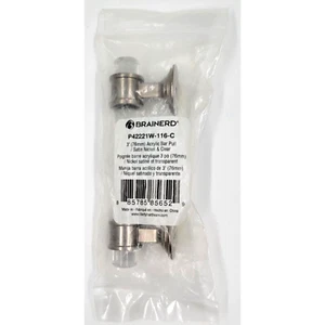 Brainerd Satin Nickel and Clear Cylindrical Bar Furniture Drawer Pull P42221W - Bild 1 von 2