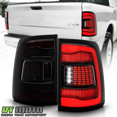 2009-2018 Dodge Ram 1500 2500 3500 Black Smoked Full LED Tube Tail Lights Lamps - Image 1 of 4