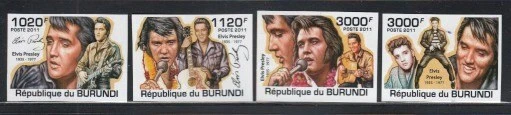 BURUNDI Elvis Presley MNH imperforate set - Image 1 of 1
