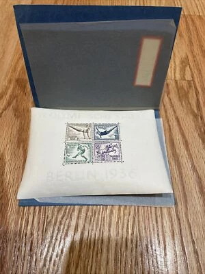 Stamp Germany Mi 624-7 Sheet 1936 WWII 3rd Reich Olympic Games Berlin 1936 MH - Image 1 of 2