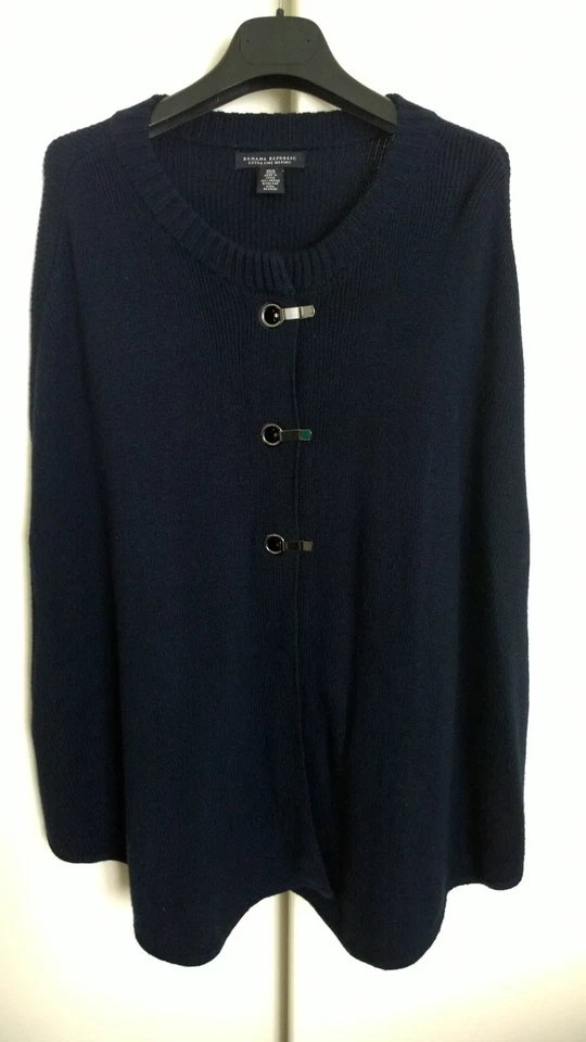 MANTELLA IN MAGLIA DI "BANANA REPUBLIC" BLU NOTTE - Immagine 1 di 4