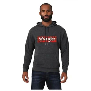 112336423 Wrangler Para hombres Calce Regular Pullover Sudadera con Capucha - Caviar Brezo NUEVO - Imagen 1 de 7