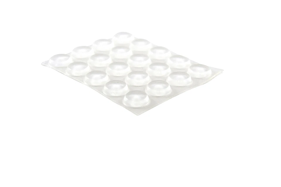 20 x Elastikpuffer 13 mm Möbelpuffer transparent Anschlagpuffer selbstklebend - Bild 1 von 1