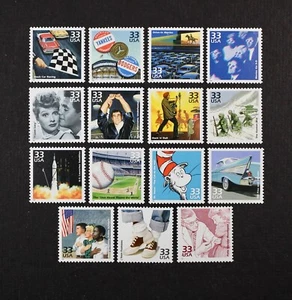 US 1999 #3187a-o, 1950s Celebrate the Century Complete Set of 15 MINT NH Singles - Picture 1 of 1