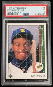 1989 UD Ken Griffey Jr RC PSA 1 POOR but CENTERED! #1 Star ROOKIE ~0946 - Bild 1 von 4