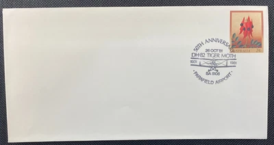 1981 50th Anniversary DH82 Tiger Moth Parafield Airport Pictorial Postmark Cover — 第 1/2 张图片