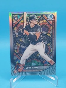 Coby Mayo 2025 Bowman Baseball RC #37 Etched in Glass SP - Baltimore Orioles - Picture 1 of 2