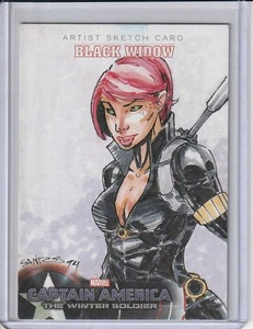 2014 Captain America: The Winter Soldier CC-2 Black Widow Character Sketch Card - Bild 1 von 2