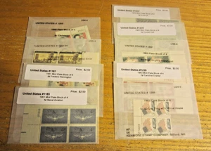 Lot of 10 USA United States Mint Plate Blocks of 4 Stamps Scott #’s 1185, 1187++ - Bild 1 von 7